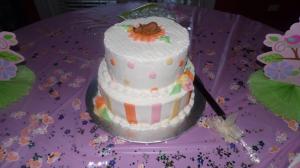 pink and yellow and orange baby shower